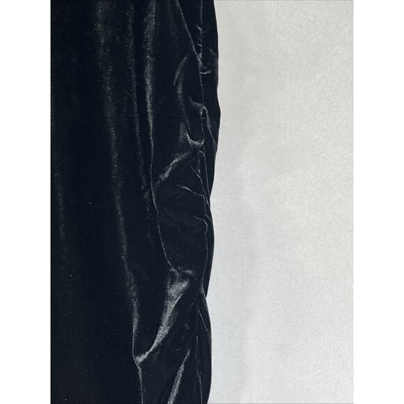 Gap Maternity Velvet Bodycon Dress Small Black Scoop Neck Ruched Party Classic - Picture 5 of 10